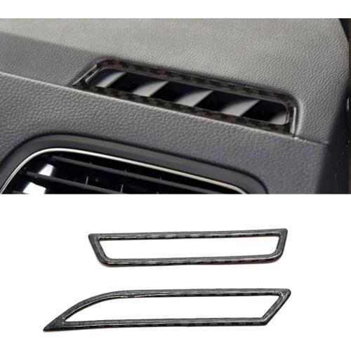 For VW Golf 7 MK7 VII 2013 2014 2015 2016 2017 Carbon Fiber Car Side Air Condition Air Outlet Vent Cover Trim