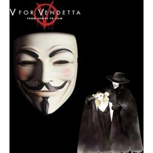 Movie V for Vendetta Keychain Mask Pendant Keyrings Hip Hop Anonymous Guy Mask Key Chain Cosplay Jewelry Key Car Accessories