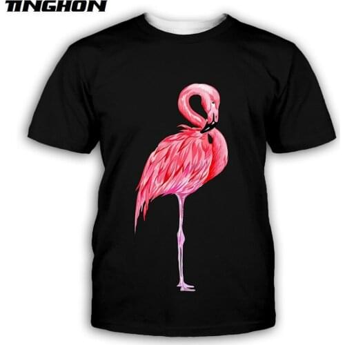 Flamingo 3D Printed T Shirt Funny Short Sleeve T-shirt Men Fashion Cute Animal Outwear tee shirts tops XS 6XL 7XL 01