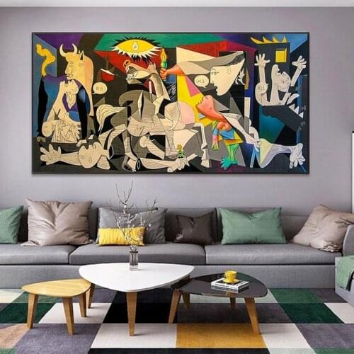 Guernica By Picasso Canvas Paintings Reproductions Famous Canvas Wall Art Posters And Prints Pictures Home Wall Decor