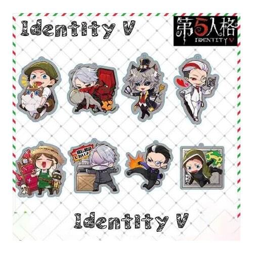 2021 HOT New Game Identity V Emma Woods Acrylic Keychain School Bag Pendant Gifts Cartoon Double sided Keyring Cosplay XmasAnime