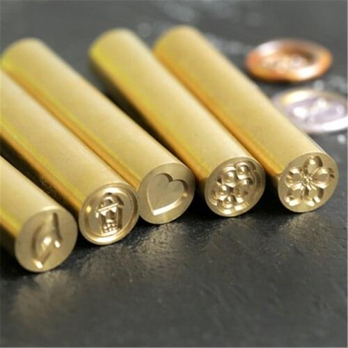 Custom DIY Column 12/15mm Stamp Stand Out Relief Engraved Metal Wax Seal Stamps Invitation Date Wedding Envelope Journal Package