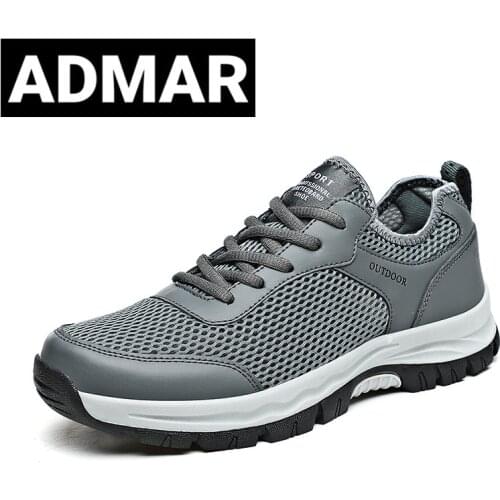 ADMAR Mesh Men Casual Shoes Summer Outdoor Water Sneakers Men Trainers Non-slip Men Treking Climbing Hiking Shoes Breathable