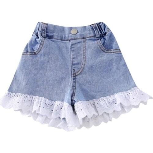Summer New Kids Girls Korean Denim Shorts