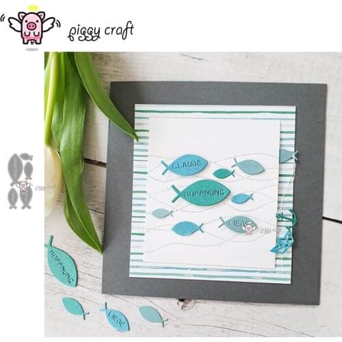 Piggy Craft metal cutting dies cut die mold Letter fish decoration Scrapbook paper craft knife mould blade punch stencils dies