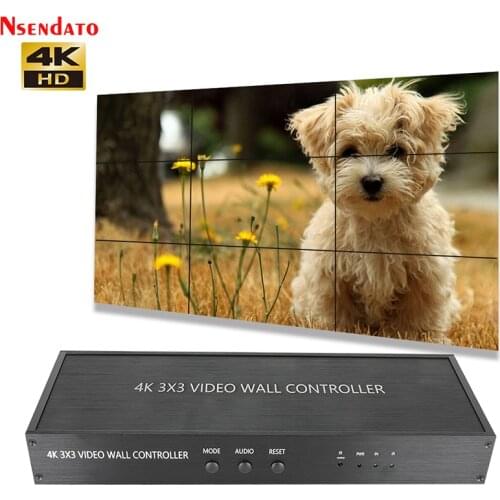 4K 3x3 HD TV Video Wall Controller Screen Stitching Processor Splicer 3x2 2x2 3x1 1x3 2x3 4x2 2x4 hd Video Display Controller