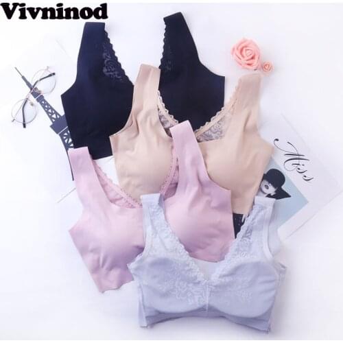 Harness Underwear Vest Bra Seamless Glossy Modal Bra Ultra Thin Removable Padded Comfort Home Bra No Rims Sleeping Vest Bra 95BC