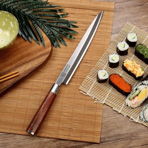 SUNNECKO 10.5 inch Professional Sashimi Kitchen Knife Japanese VG10 Stainless Steel Sharp Blade Cooking Knives Tools Wood Handle