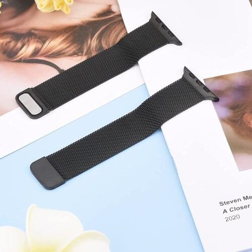 2021 new Metal strap for Apple watch band SE 6 42/44mm double section Magnetic wristbelt for applewatch 38/40mm iwatch 5 4 3 2