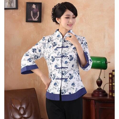 Блузки с воротником стойка Shanghai Story China At AliExpress