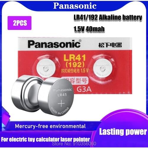 2pc Panasonic AG3 LR41 392 Button Batteries SR41 192 Cell Coin Alkaline Battery 1.55V L736 384 SR41SW CX41 For Watch Toys Remote