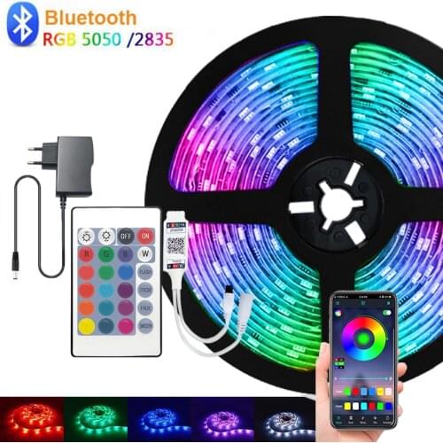 Bluetooth Wifi LED Strip 5050 2835RGB 5m 10m diode Ribbon Flexible Led Light Tape SMD with Bluetooth remote Wifi Waterproof DC1