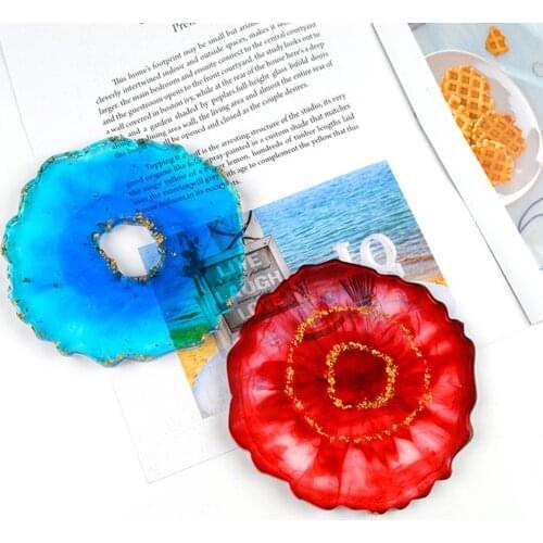 Wavy Edge Thin Silicone Epoxy Resin Cup Pad Mat Coaster DIY Craft Making Mold