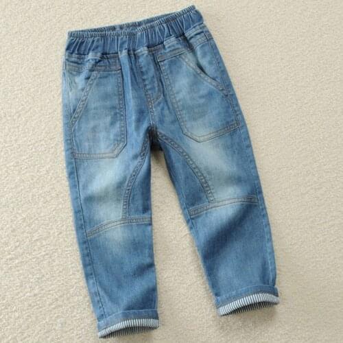 2019 spring and autumn new childrens clothing childrens boys jeans trousers in the big childrens pants