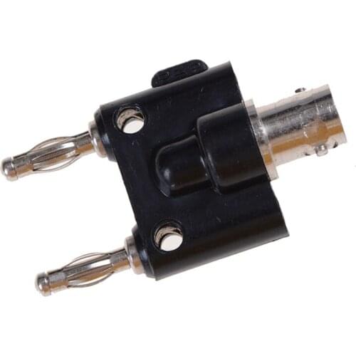 1Pcs Adapter 4mm Banana Plug BNC Female Jack To Two Dual Male Connector Plug-in Type Adapter Connector