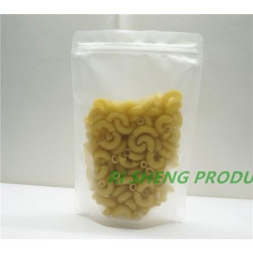 100pcs, 9*13+3cm Matte clear plastic bag Stand up with Zip Lock reusable Hazy surface packing pouch zipper Grip seal food sachet