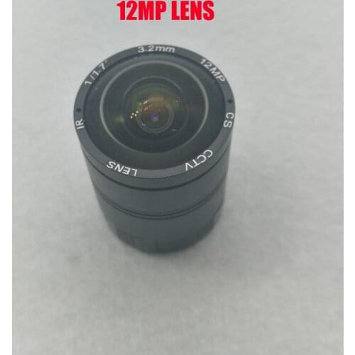 12mp 3.2mm CCTV Lens Megapixel Fixed 5mm 8mm CS Lens 1/1.7 inch For IMX226 4K IP CCTV Box Camera