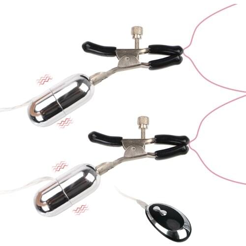 20 Frequency Breast Massage Nipple Clamps Clitoral Clip Nipple Vibrator Nipple Clitoral Stimulation Sex Toys for Women Couple