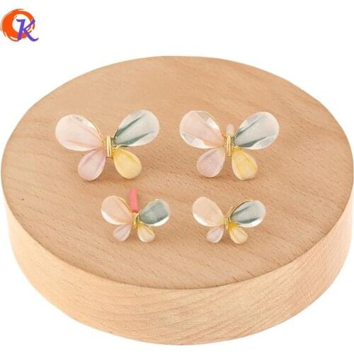 Cordial Design 40Pcs Earring Findings/Colorful Butterfly/Resin Attach/Jewelry Accessories/Hand Made/DIY Making/Earrings Stud