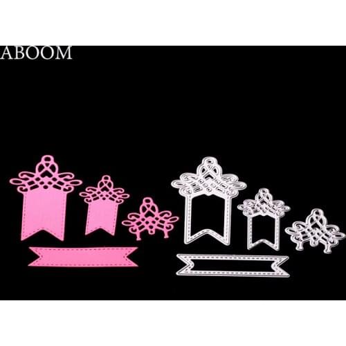 ABOOM 4PCS/Lot Irregular Design Knot Pattern Cutting Dies Decorative Paper Card Making For Die Cut Scrapbooking Album Decoration