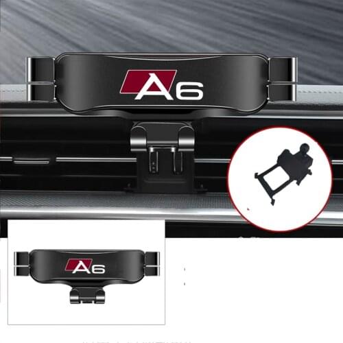 For Audi A6 C8 4A2 4A5 2019-2021 Accessories Car Mobile Phone Holder Air Vent Outlet Clip Stand GPS Gravity Navigation Bracket