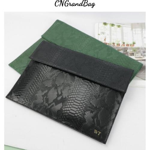 Customized PU Python Leather Laptop Sleeve for Macbook 13" Air Pro Retina Unisex Computer Bag For Macbook Snake Pouch Bag