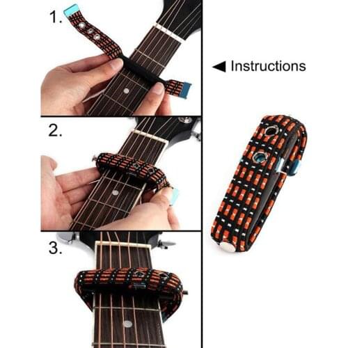 Guitar Capo Elastic Multifunctional Spreading Capo Rubber and Elastic Braid for Classical Electric Guitar Bass Ukulele Guitarlel