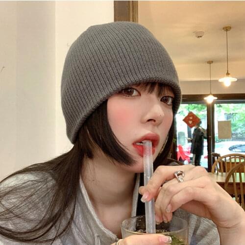 Cotton Winter Hats for Woman New Beanies Knitted Fluorescent Hat Girls Autumn Female Beanie Caps Warmer Bonnet Ladies Casual Cap