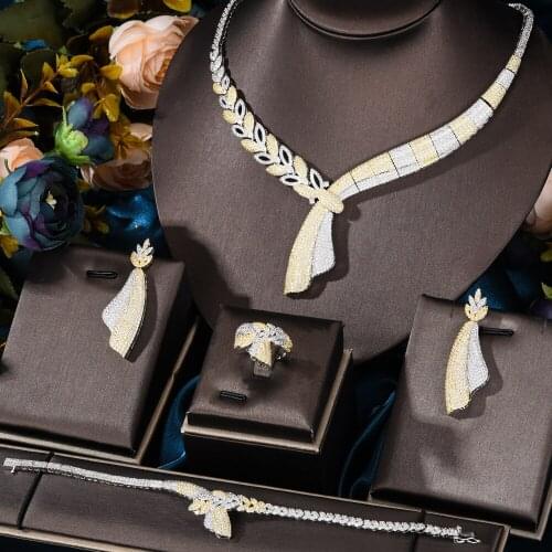 KellyBola New Africa Dubai Wedding Jewelry Sets Fashion Geometry Gold Necklace Earrings Rings Bracelets Jewellery Free Shipping