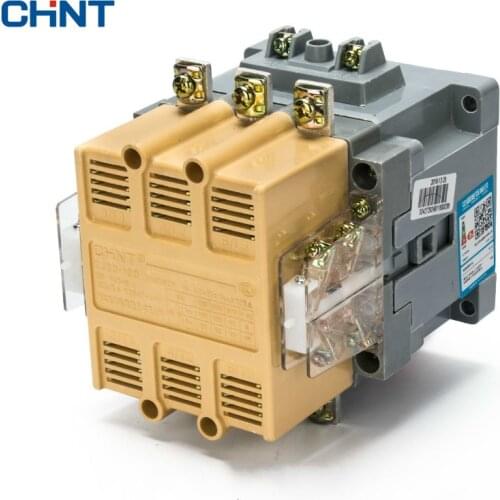 CHINT Communication Contactor CJ20-100 380v 220v 110v 36v Two Normally Open Two Often Close 100A White shell