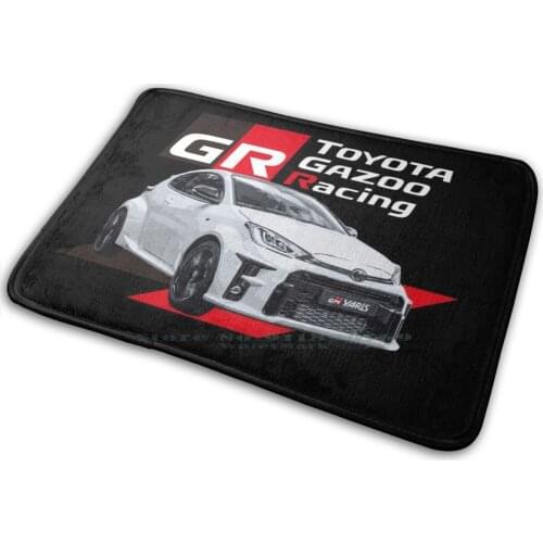 Gr Yaris-Gazoo Racing Mat Rug Carpet Anti-Slip Bedroom Entrance Door Mat Fast And Furious Japan Car Race Drift Jdm A90 2jz