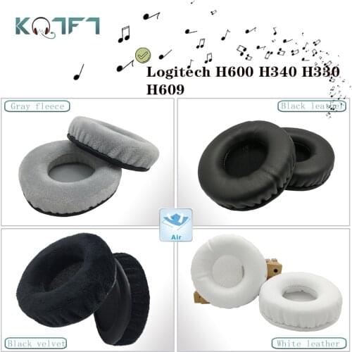 KQTFT flannel 1 Pair of Replacement Ear Pads for Logitech H600 H340 H330 H609 Headset EarPads Earmuff Cover Cushion Cups