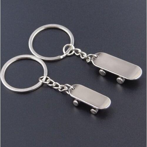 Fashion Skateboard Lovers Keychain For Couple Alloy Creative Keyrings Decor Bags Car Keys Crafts Jewelry Gifts New