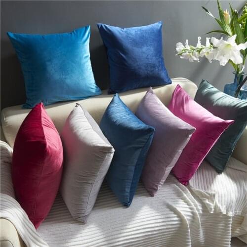 Velvet Pillow Case Nordic Style Solid Color Coreless Pillowcase For Home Decor and The Living Room Pillowcase Sofa Cushion Cover