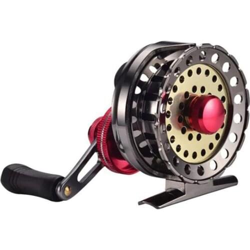 All Metal Fishing Reels Anti-slip Left / Right Hand Handle Front Raft Wheel Winter Ice Fishing Supplies