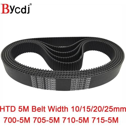 Arc HTD 5M Timing belt C=700/705/710/715 width10/15/20/25mm Teeth 140/141/142/143 synchronous Belt 700-5M 705-5M 710-5M715-5M