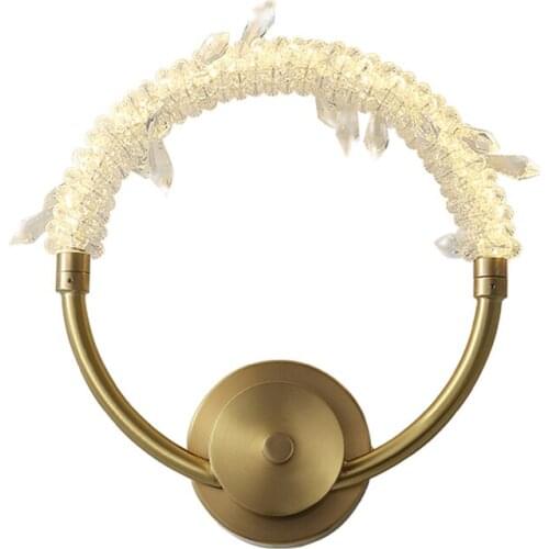 Luxury crystal wall lights modern bedroom lamp AC110V 220V lustre cristal hallway lights