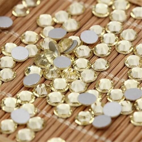 SS3-SS30 Size Select Loose Jonquil Color Flatback Crystal Rhinestones DIY Bling Non HotFix Glass Stones Nail Arts Decoration