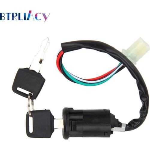BTRLIACY Universal Motorcycle Motorbike Ignition Switch Key with Wire Fit Chinese 50cc 70cc 90cc 110cc ATV Quad Dirt Bikes