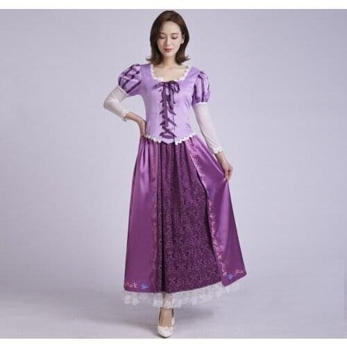 New Arrival Rapunzel Cosplay Costume For Adult Princess Rapunzel Costume Dress For Women Halloween Party