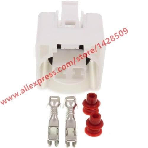 5 Sets 2 Pin White Electrical Connector Waterproof Automotive Wiring Harness Female Plug