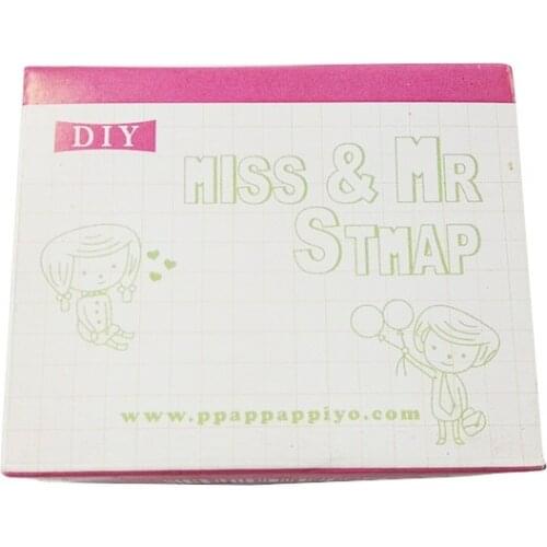 10 Set/lot New Clear Stamps Miss&Mr DIY Wooden Rubber Stamp Set Handmade Decal Diary Photo Album Wholesale