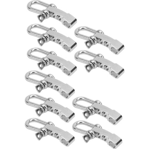 10Pcs U-Type Shackle Buckle Adjustable Clip Survival Paracord Kit Parachute Bracelet Adjuster Cord Lanyard Shackle
