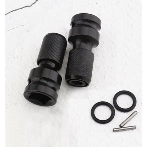 2 Set Wrench Socket Adapter Spanner Set Quick Release Drive Converter Impact Tool 1/2'' Square To 1/4'' Hex Shank Socket