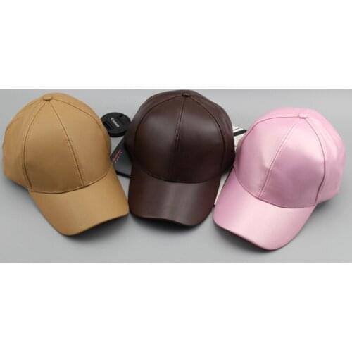 2021 PU Fashion Solid Adult Outdoor Hat Casual Hip-hop Hats & Caps