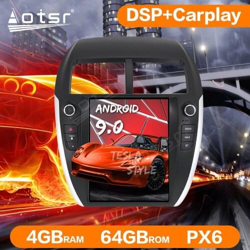 Tesla Vertical Screen Car GPS Navigation For Mitsubishi ASX RVR Outlander Android Radio 2010-2014 Head Unit Multimedia Player 2K