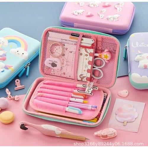 EVA hard shell 3D pencil case for primary school students multifunctional large-capacity storage pencil case stationery