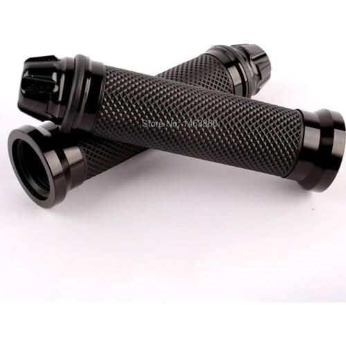 Evomosa Black 7/8'' 22 mm Motorcycles Handle Hand Grip Grips Handlebar Grips Ends for Yamaha Honda Suzuki Kawasaki Buell Ducati
