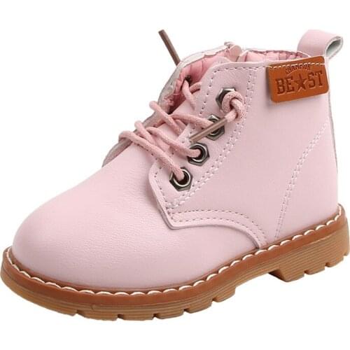 Skoex Kids Martin Boots Autumn Winter Plush Boys Girls Waterproof Side Zip Short Ankle Snow Shoes Childrens Boy Fashion Sneakers