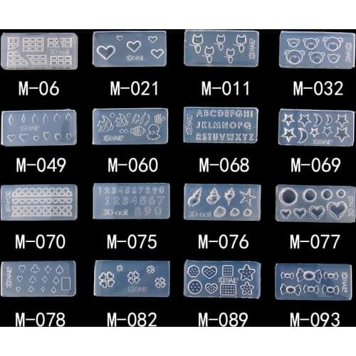 1PC Silicone Resin 3D Acrylic Nail Art Mold For Jewelry Making Cat Star Heart Transparent Silicone Mold For Woman DIY Pendant